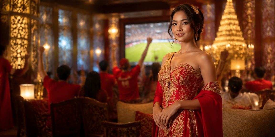 Suasana festival hiburan casino dengan lampu warna-warni yang meriah